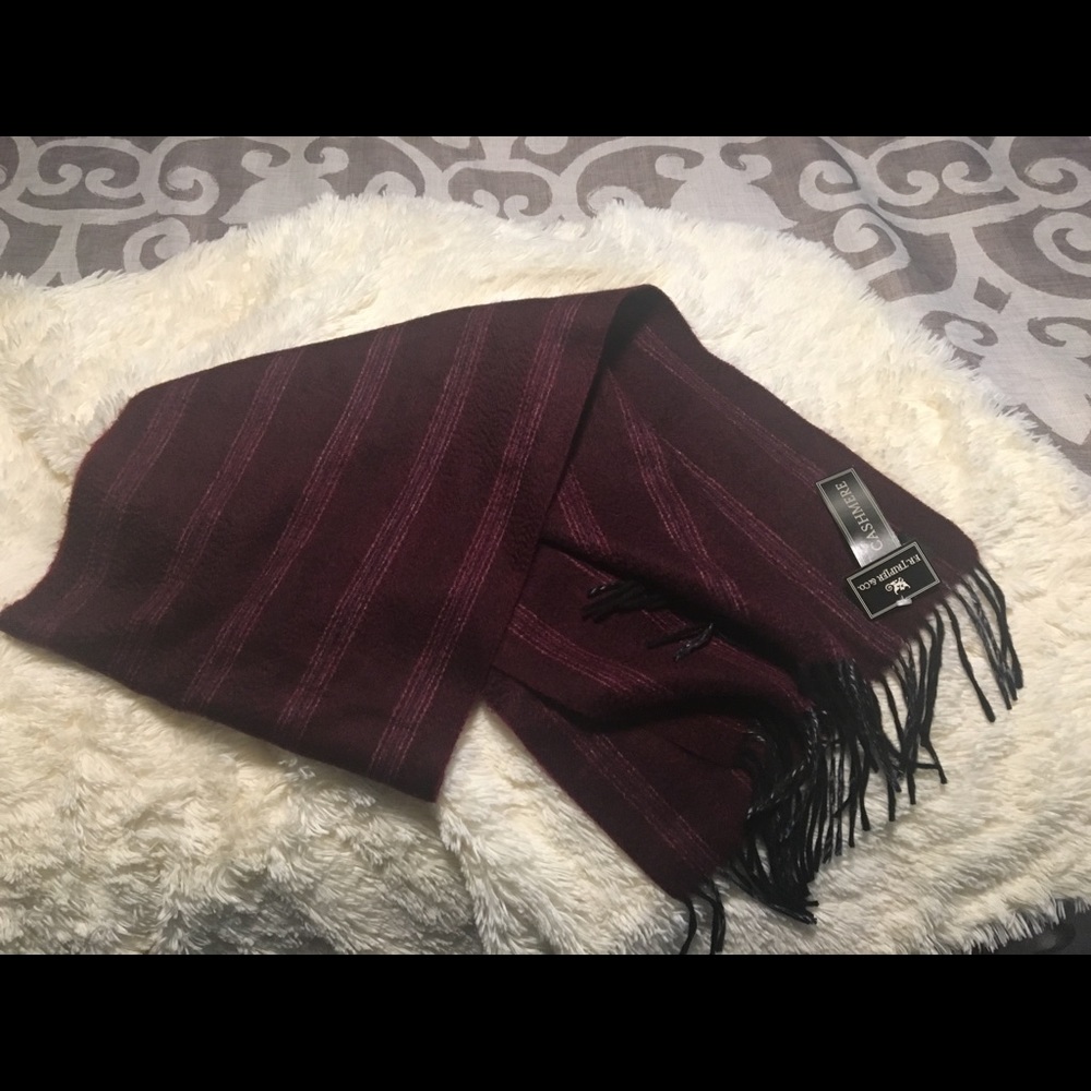 💯 % cashmere Unisex Maroon scarf