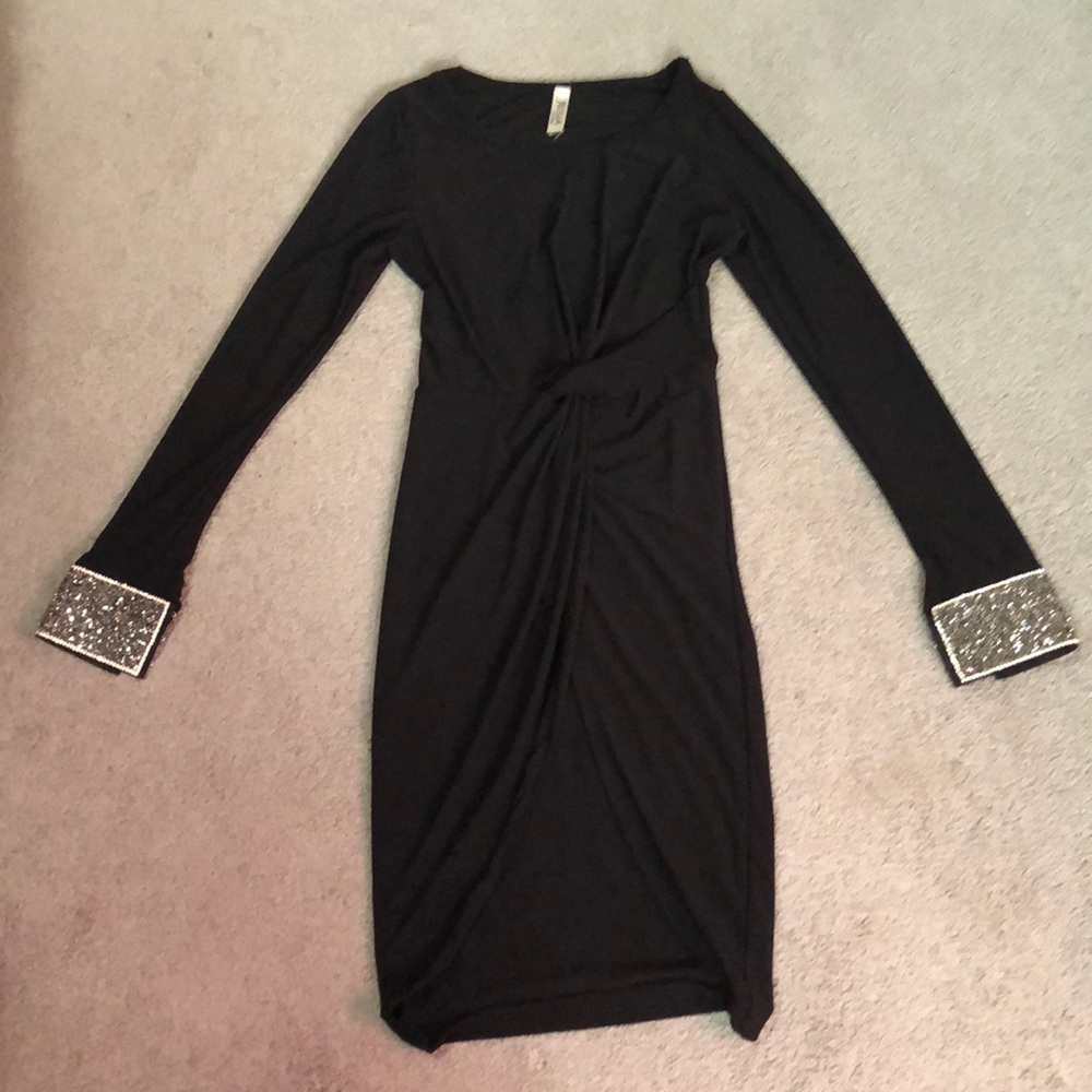 Black dress with shimmer wrists