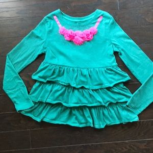 Cherokee size 10-12 striped ruffle top