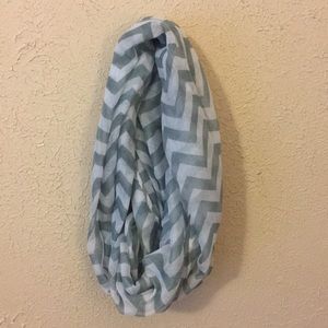 Grey chevron infinity scarf