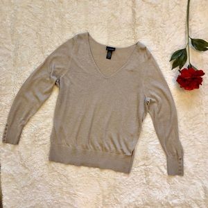 Lane Bryant Metallic Gold Sweater