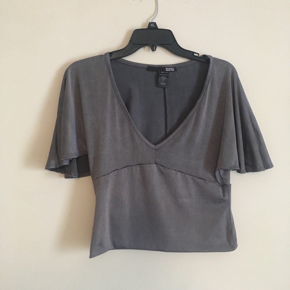 metallic flowy dress top