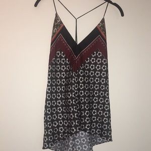 Zara Size Small Open Back silk shirt