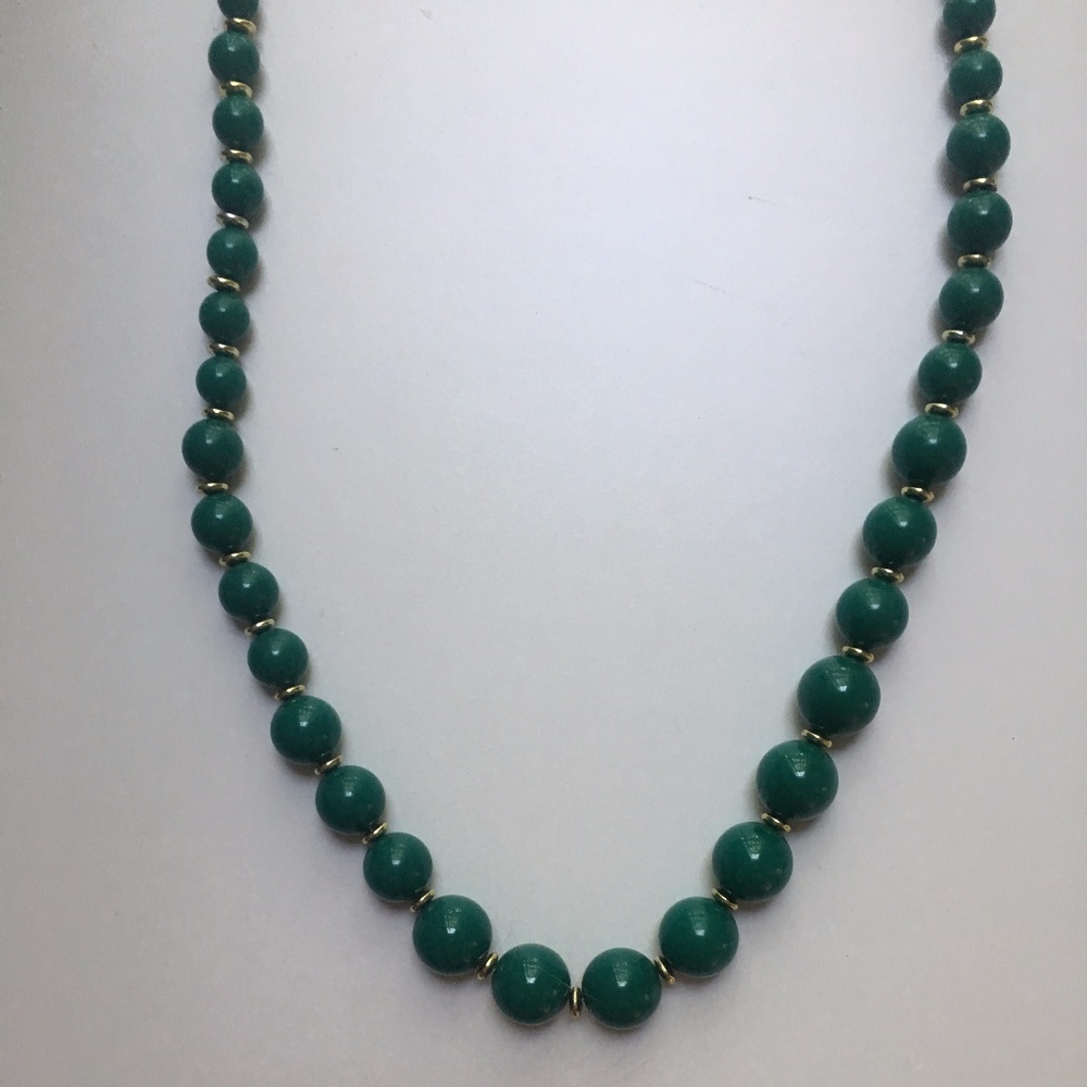 🌷Vintage Teal Beaded Necklace