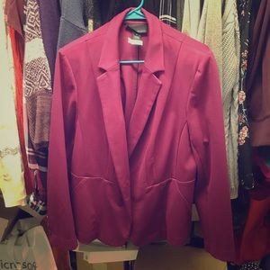 Dark raspberry pink blazer lane Bryant.