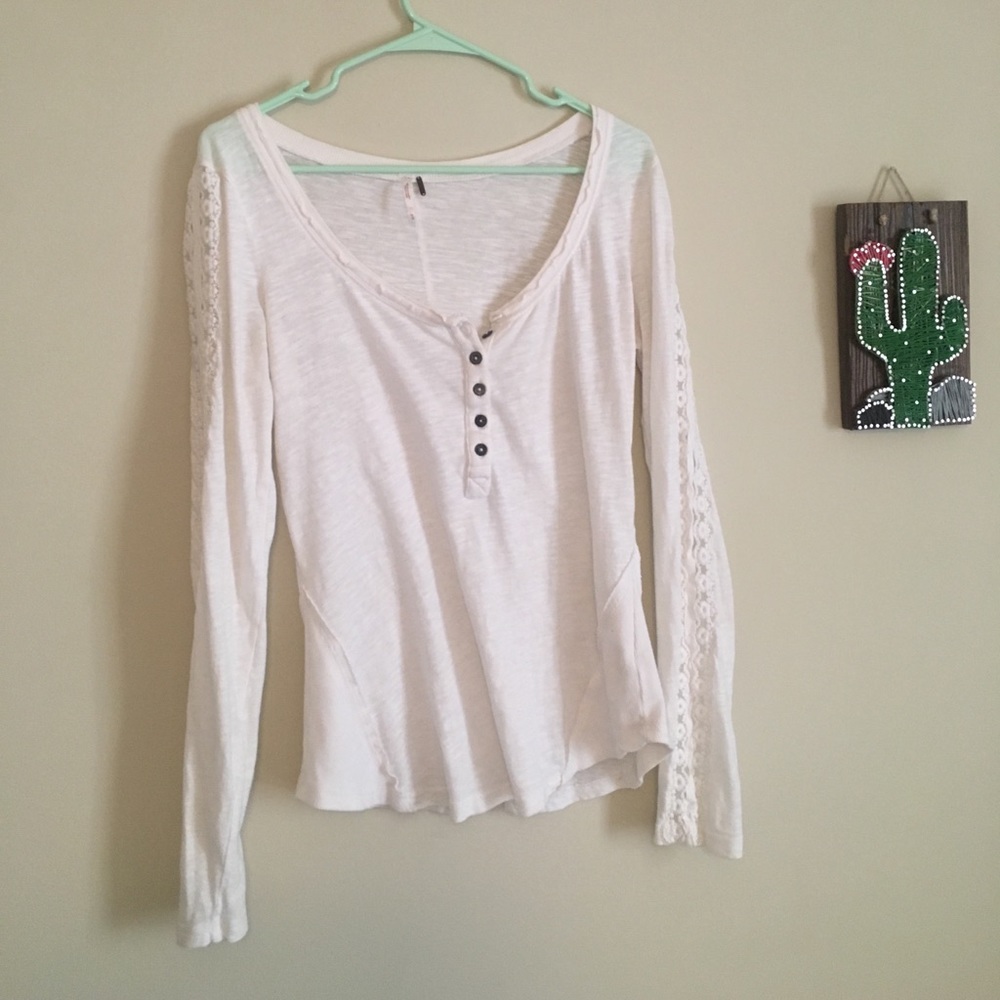 free people white long sleeve