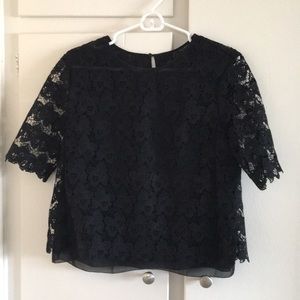 Ann Taylor size small sheer lace crop top