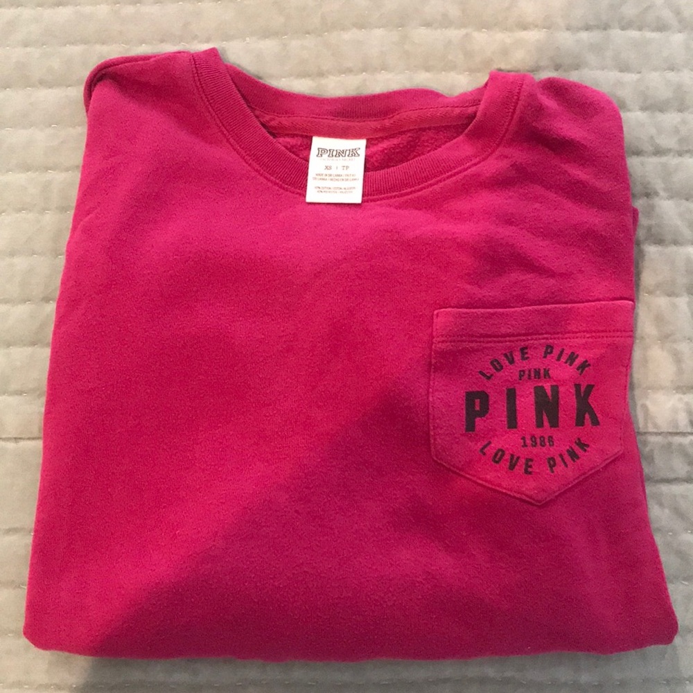 pink sweatshirt
