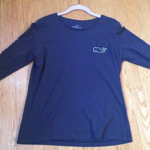 Vineyard Vines Vintage Whale Navy Long-Sleeve