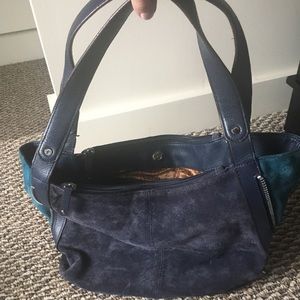 Tagnanello Suede Satchel Handbag