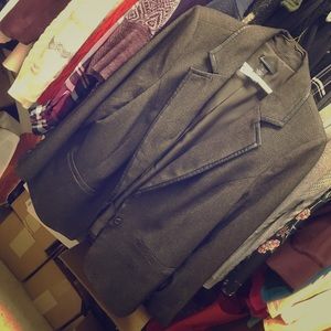 Lane Bryant brown pattern blazer