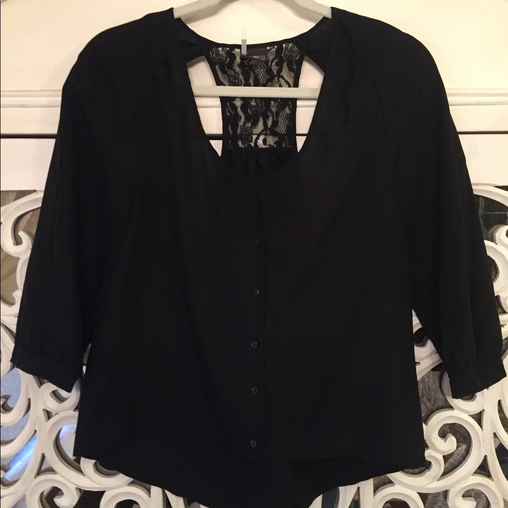 UO Sparkle & Fade open racerback blouse