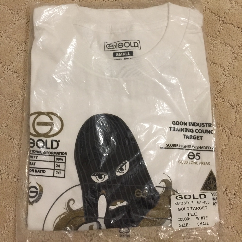 New in Package- Gold Goons Skateboards Shirt - S