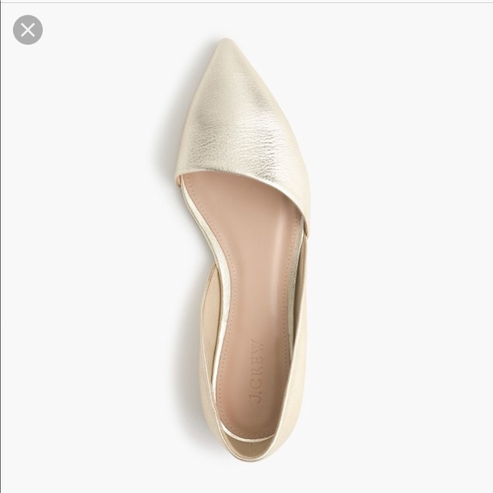 J. Crew Gold Sloan flats