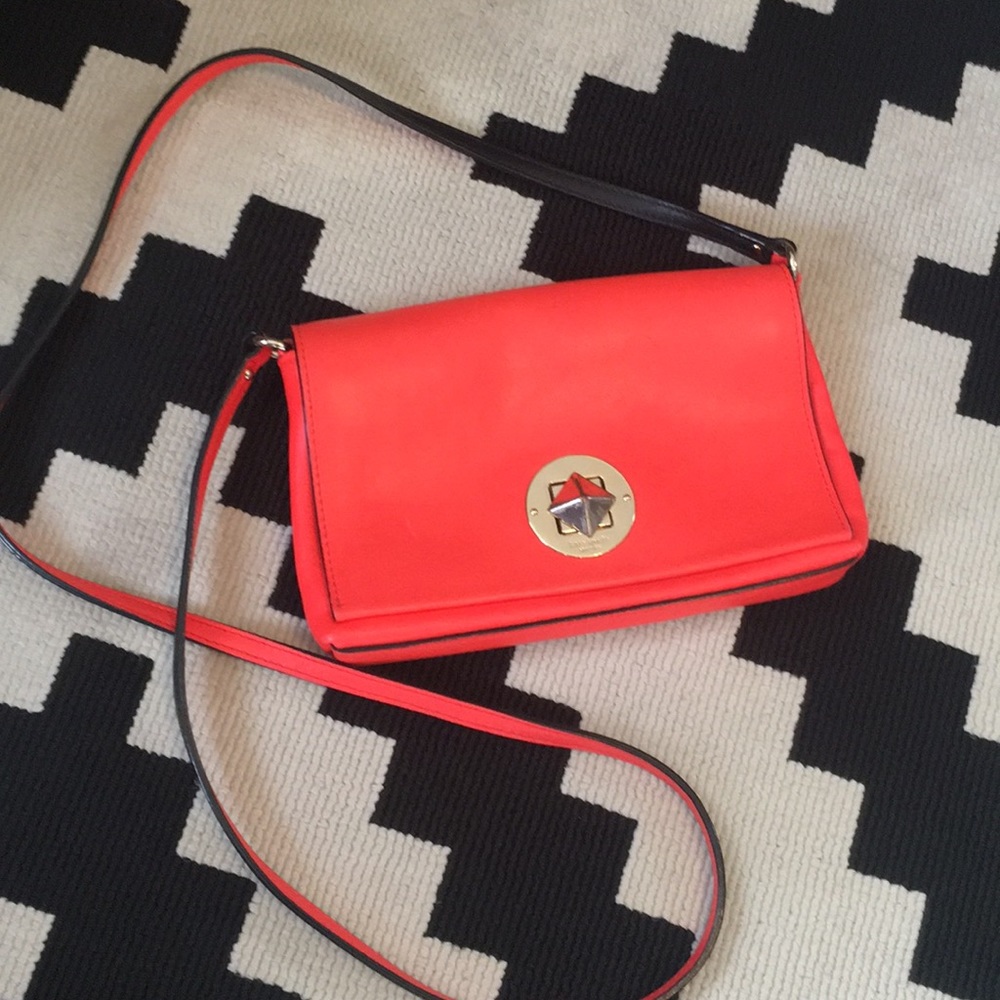 Bright orange cross body bag