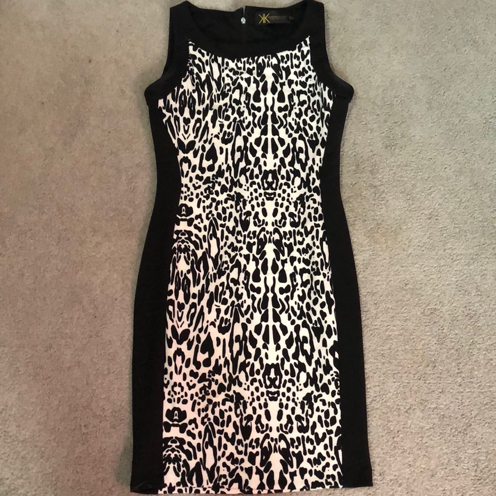 Black & White Leopard Print Dress