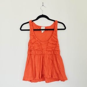 Orange babydoll tank from anthropologie