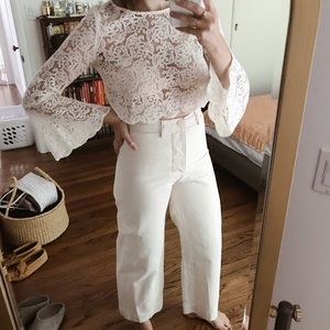 Lauren Conrad runway lace crop top