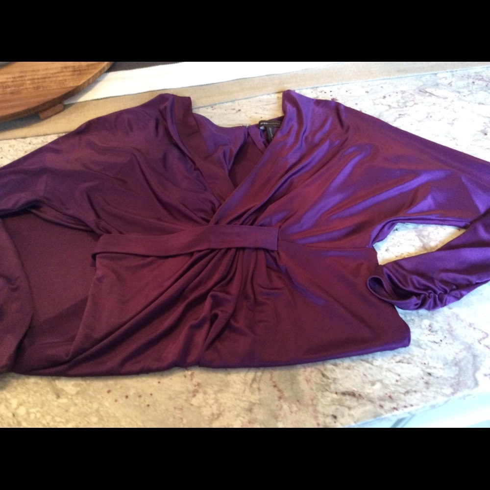 Purple BCBG faux wrap dress, size XS