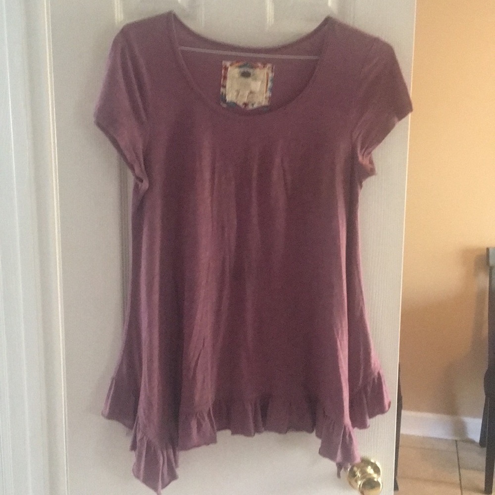 Lavender color flowing Tee.
