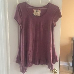 Lavender color flowing Tee.