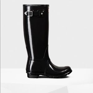 HUNTER TALL BLACK RAIN BOOTS