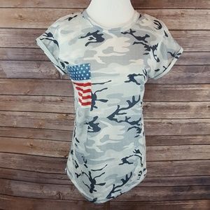 Y.Y.Y camo patriotic tee