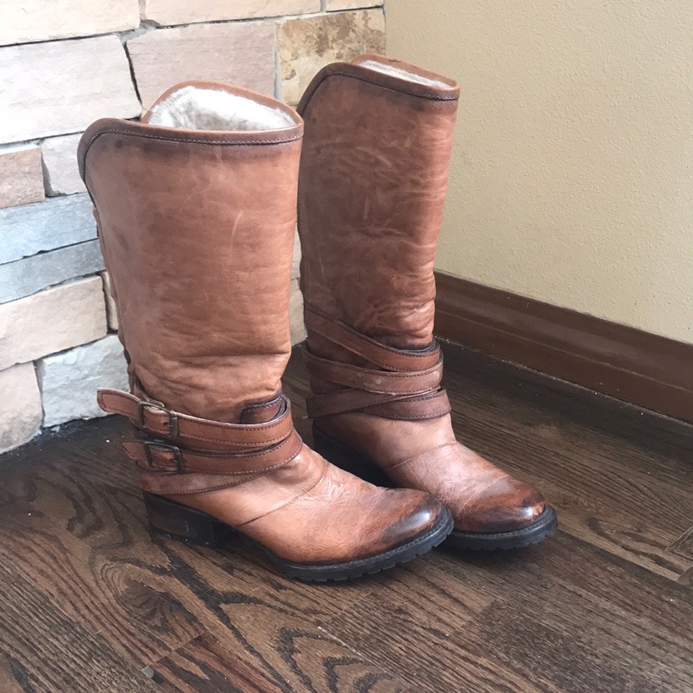 Leather boots