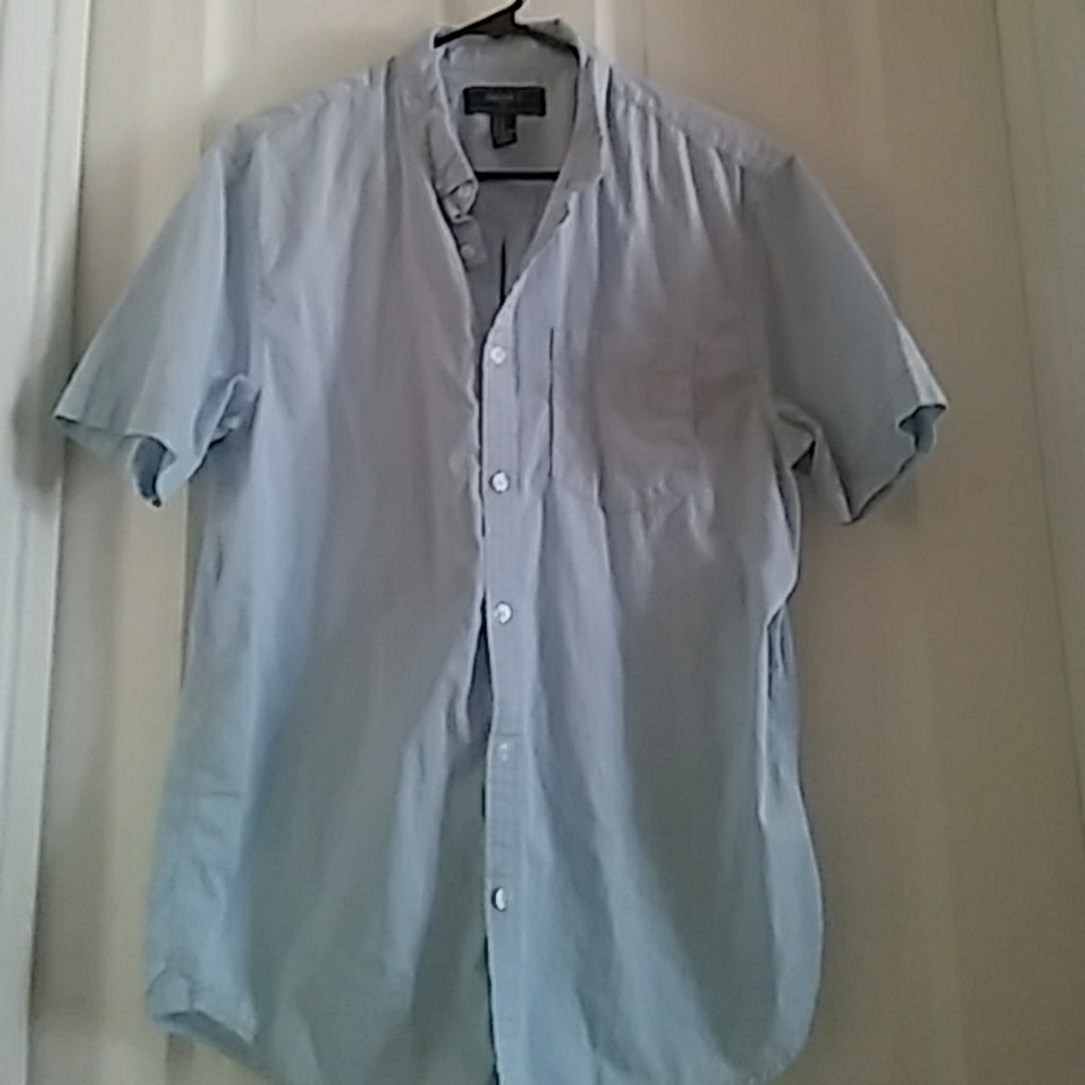 Light blue short sleeve...button up