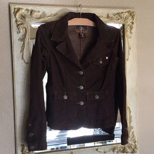 True Religion brown corduroy fitted jacket. Size S