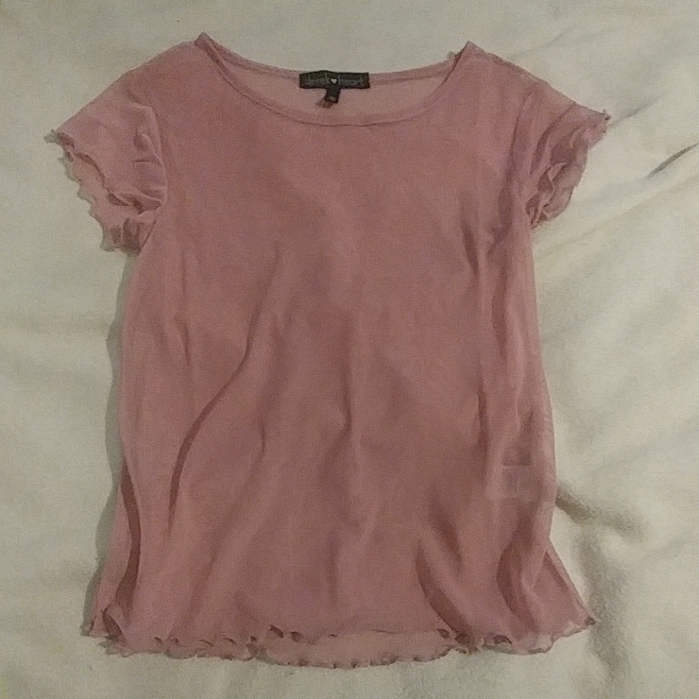 Pink mesh shirt