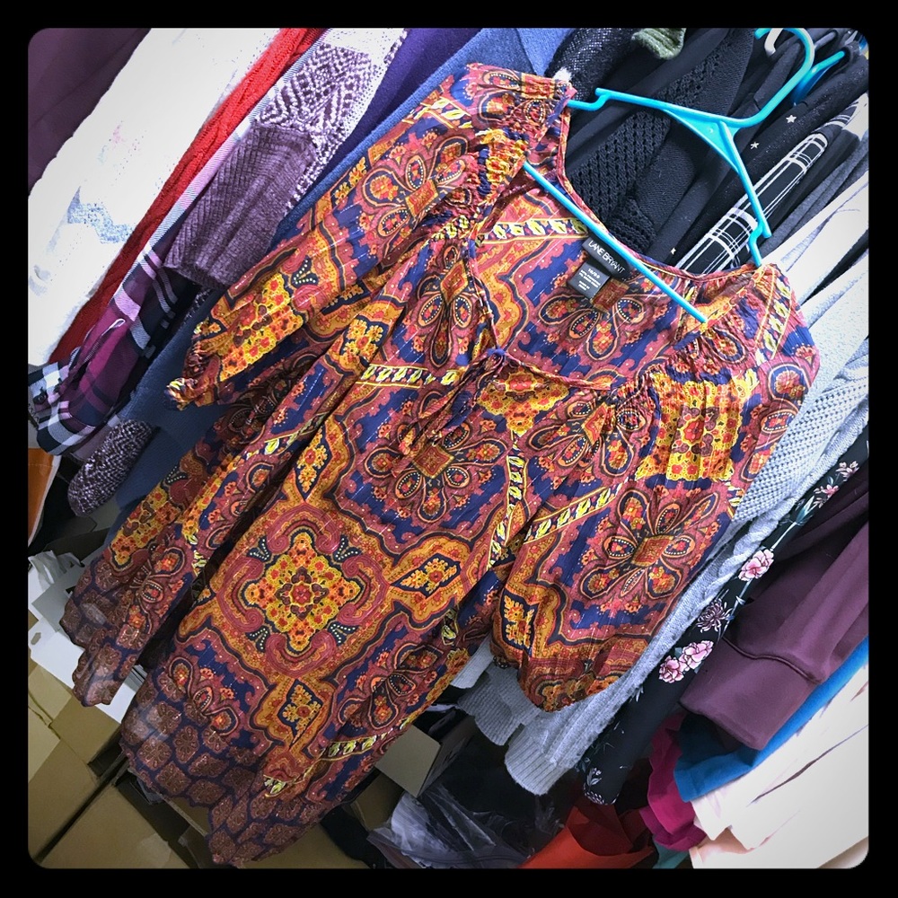 Colorful paisley print Lane Bryant top