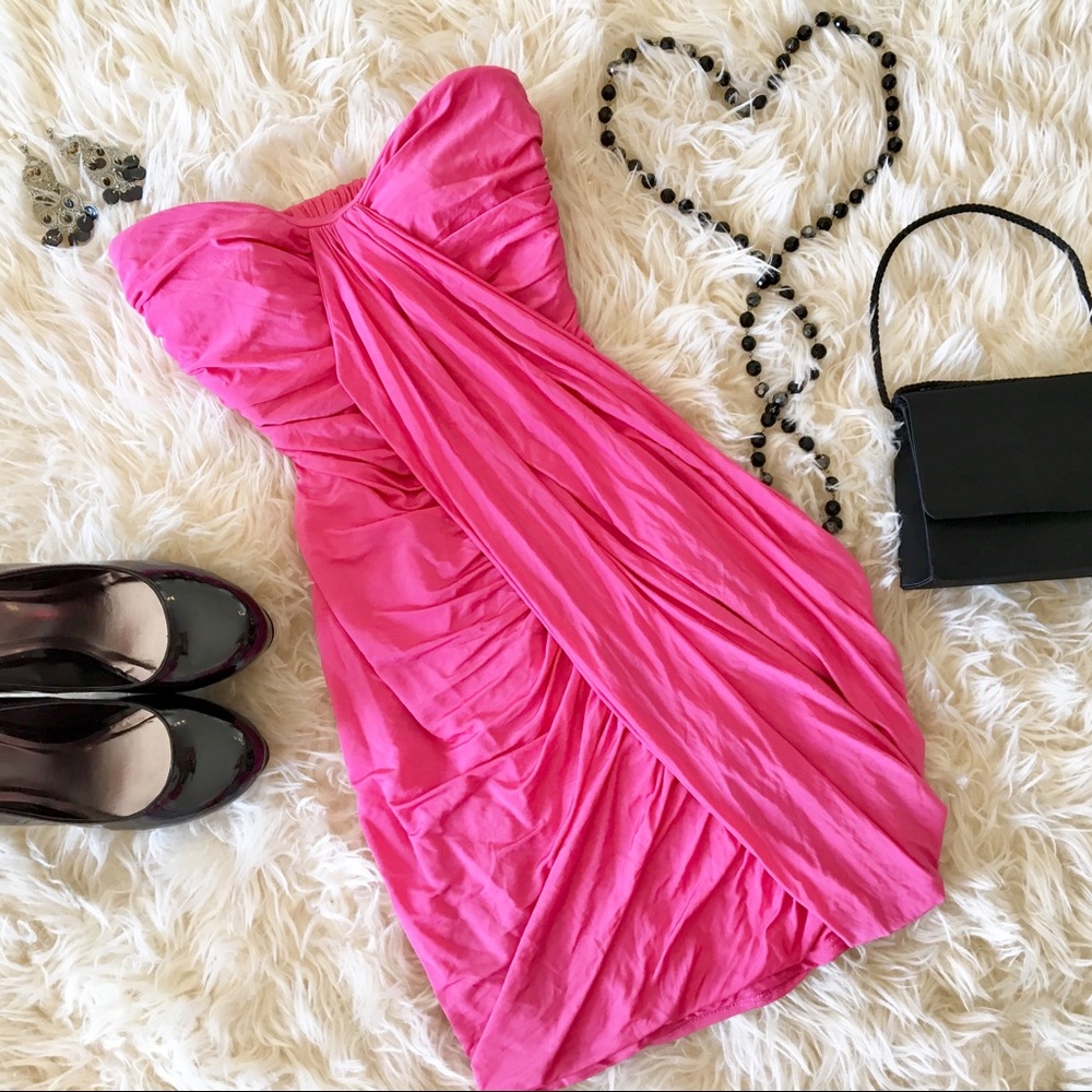 💞 Bebe ❦ Hot Pink Mini Dress