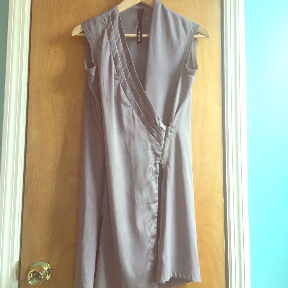 Improvd grey silky dress