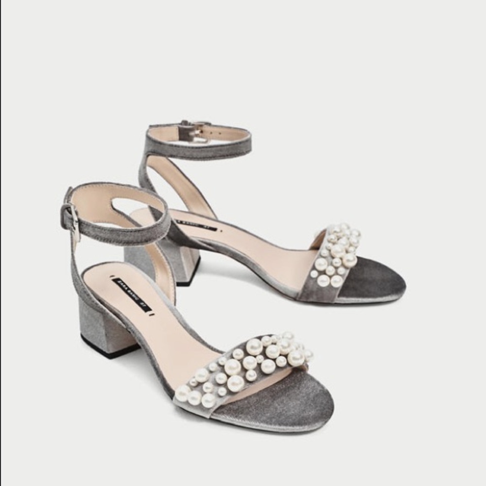 Zara velvet sandals