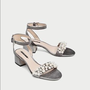 Zara velvet sandals