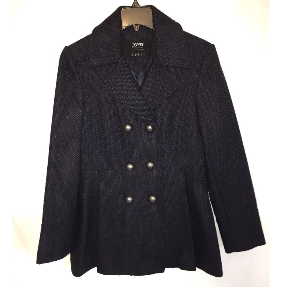 Esprit Navy Blue Pea Coat
