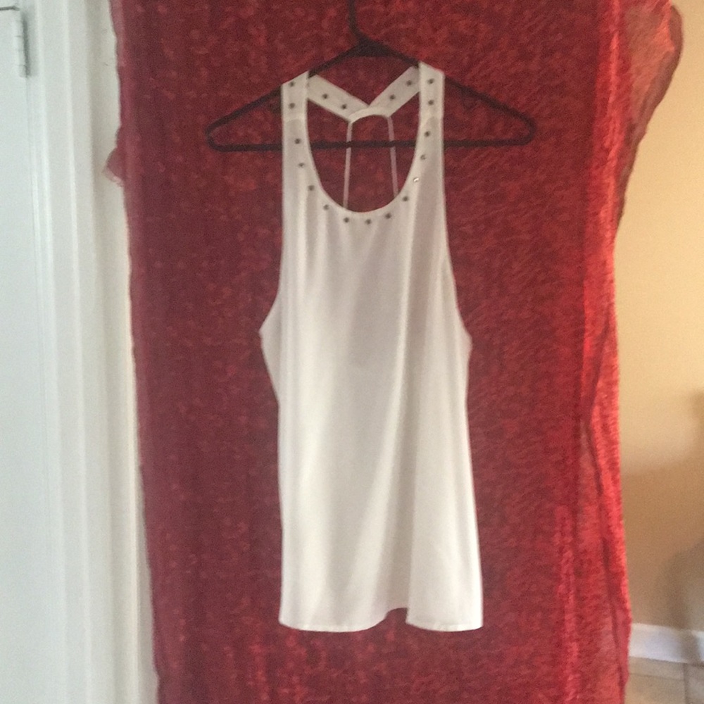 Ivory flowing top.