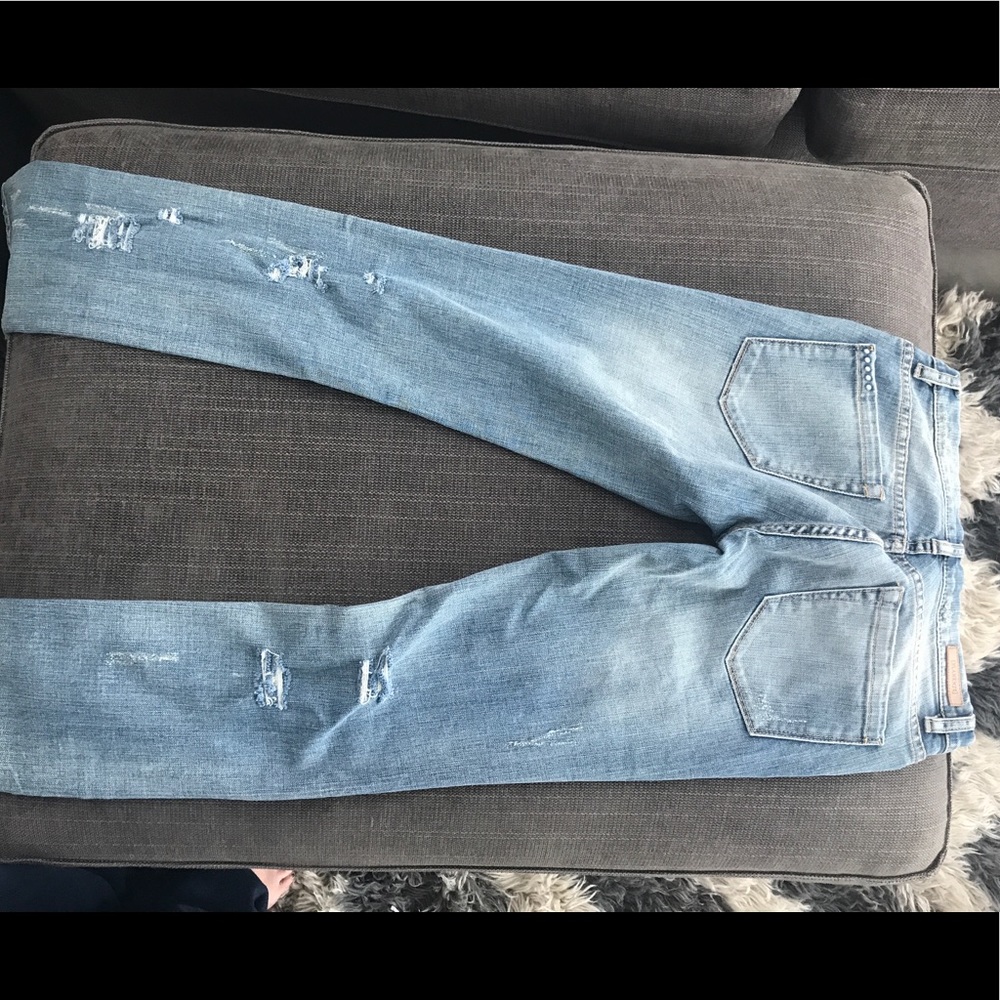 Blank NYC straight leg distressed jeans