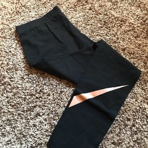 nike black and rose gold leggings