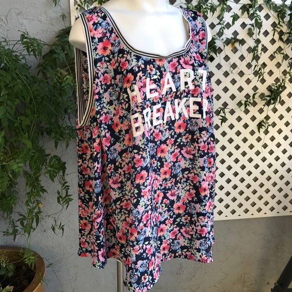 torrid Tops - TORRID Heart Breaker Floral Tank Top Plus Sz 4