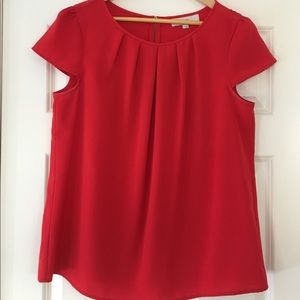 Cherry Red Swing-Style Shift Shirt