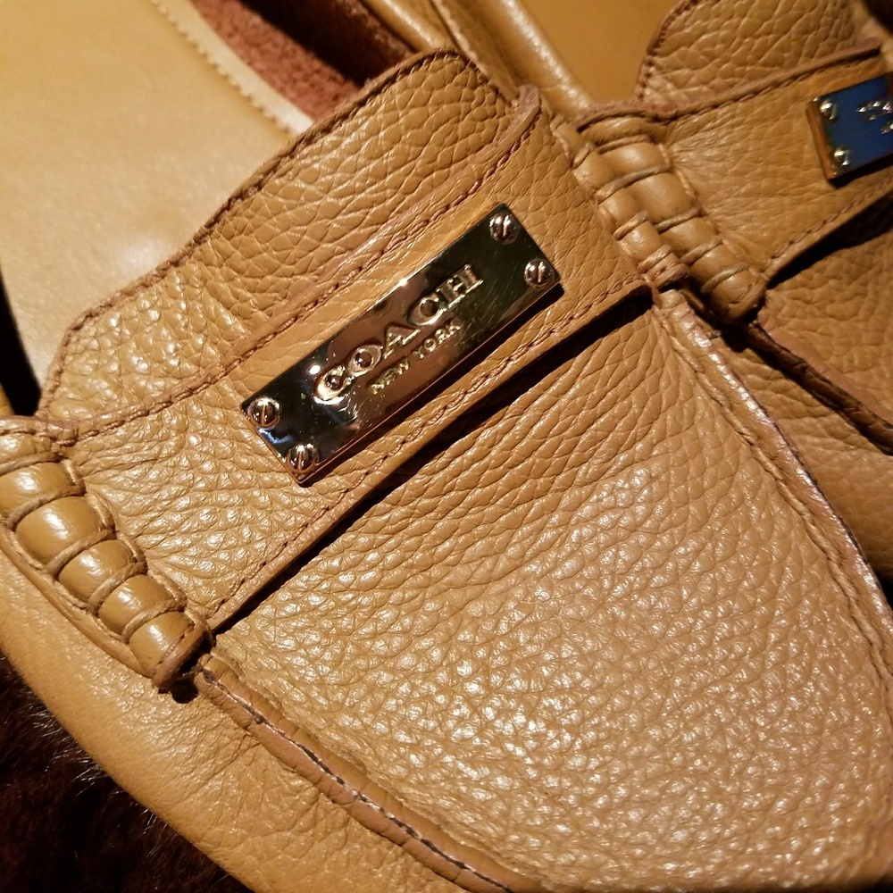 Coach Fredrica Pebbled Leather Loafer