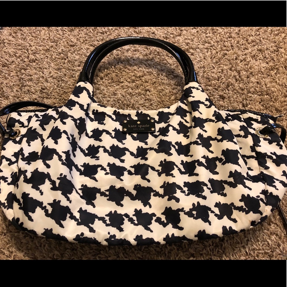 Kate Spade Large Houndstooth Satchel