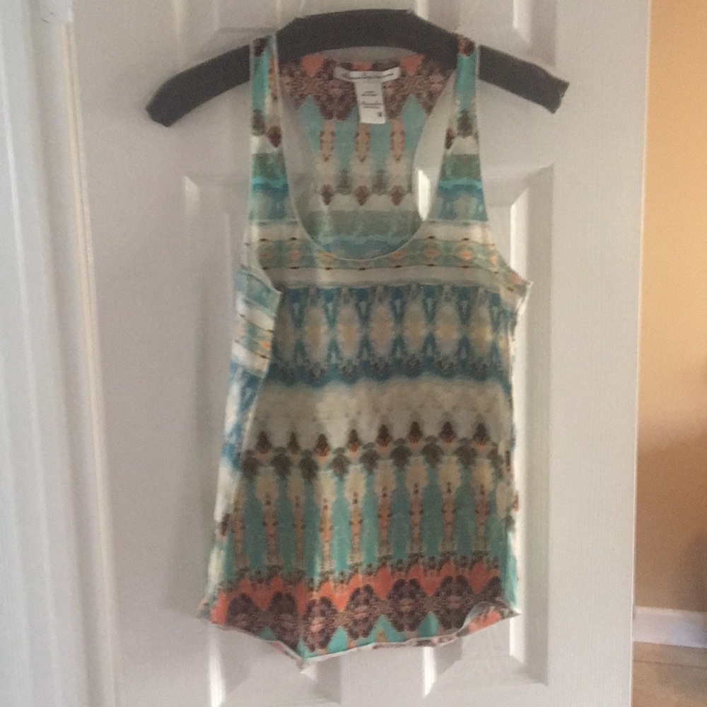 Racer flowing tank top