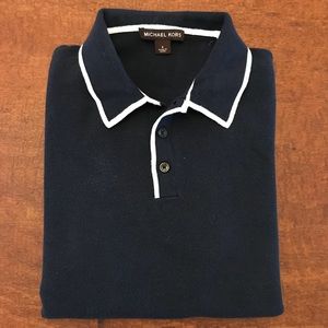 Michael Kors white tipped polo sweater