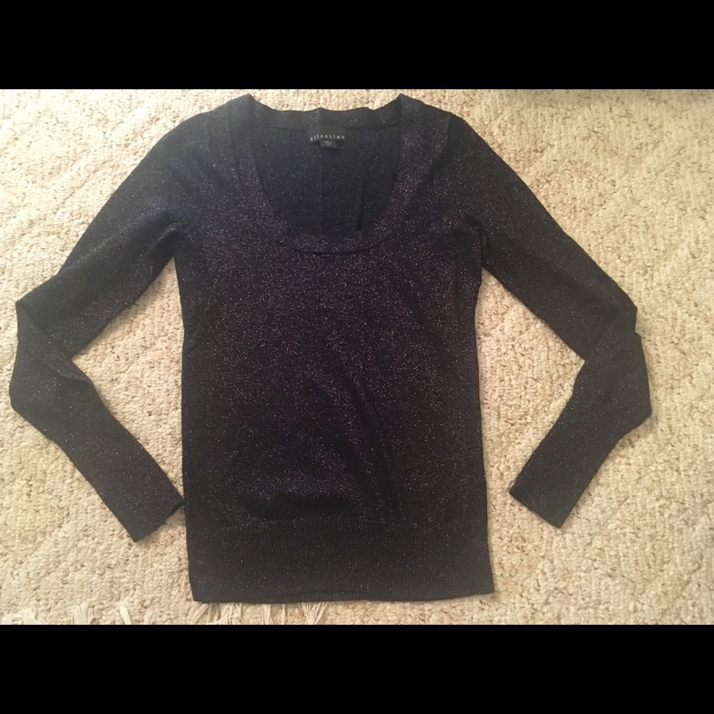 Stylish black , glitter detail Shirt !