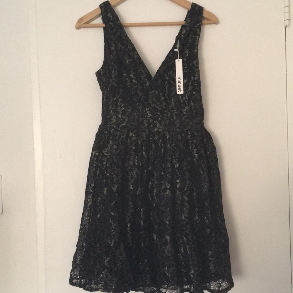 SOLD Brand new black and gold ModCloth party dress