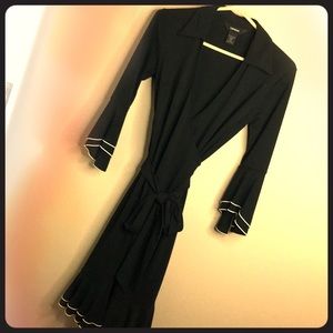 Wrap Dress with White Piping