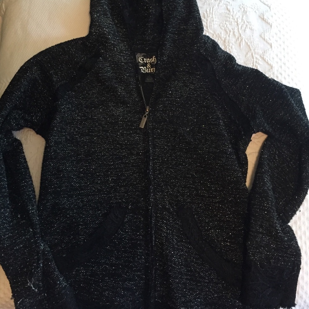 Crash and Burn Long sleeve zip up jacket